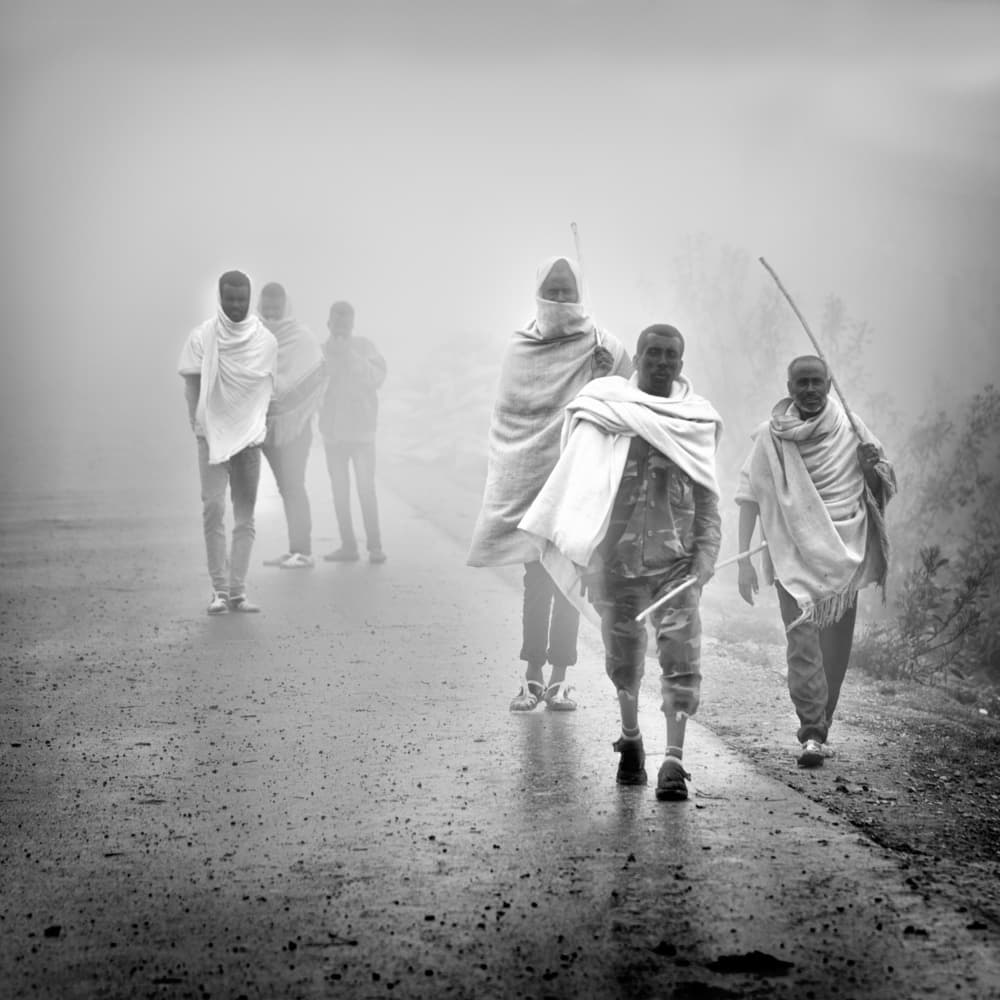 Walking Through Fog by Giovanni Cavalli — canvas wall art