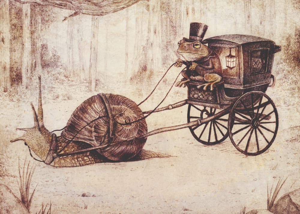 The Snail Express by Mike Koubou — canvas wall art