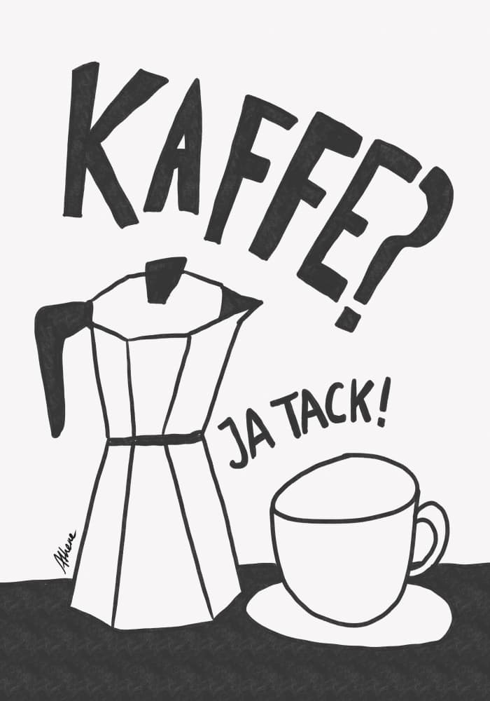 Kaffe? Ja Tack! by Athene Fritsch — canvas wall art