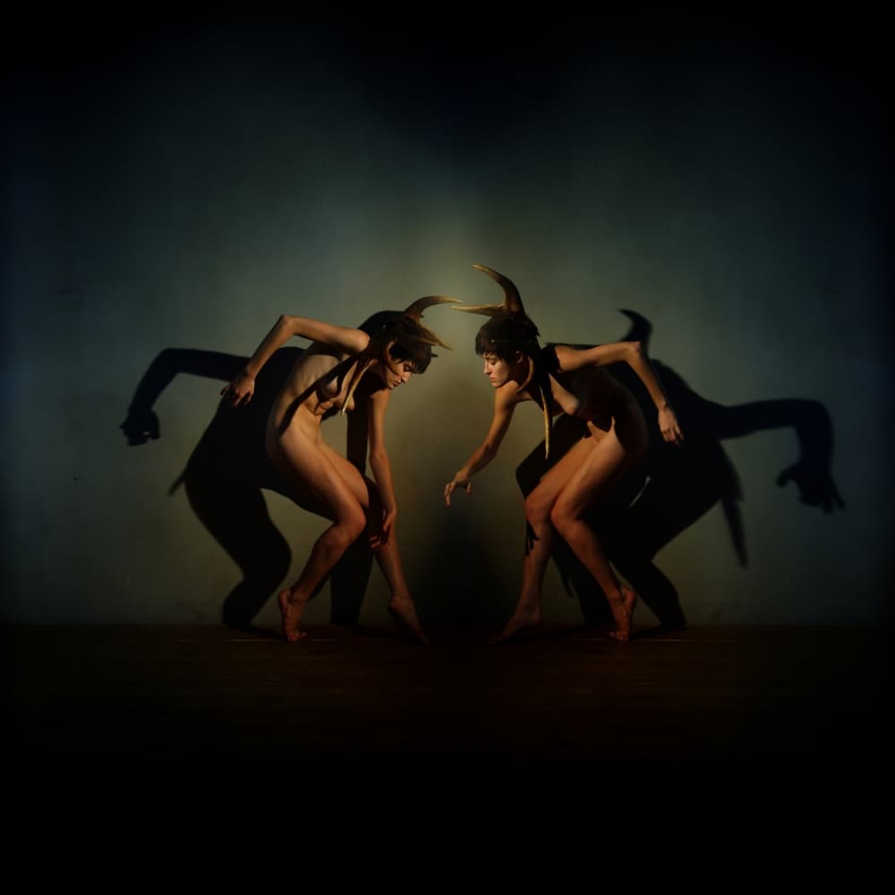 Horned Dancers Shadow Play by Yaroslav Vasiliev-Apostol — canvas wall art