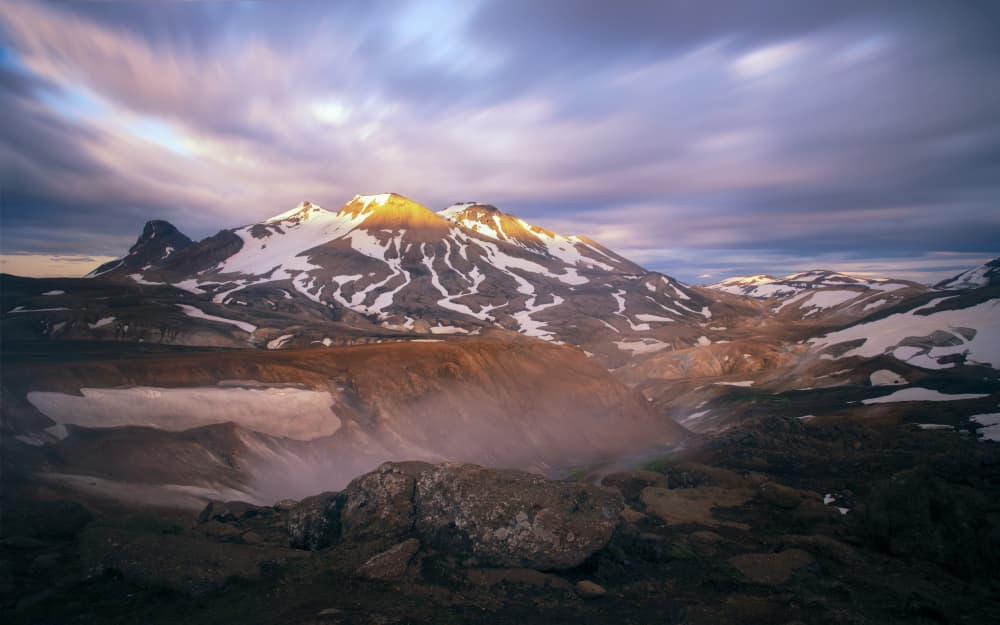 Sunset at Iceland highland by Joan Zhang — canvas wall art