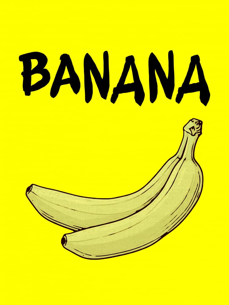 Bright Yellow Bananas by casa cartissi — canvas wall art