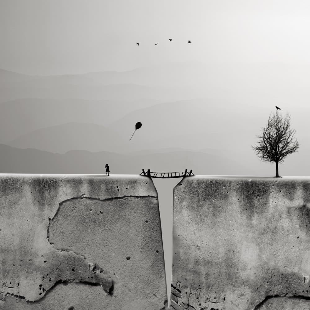 Solitary Journey Bridge by Hadi Malijani (Malenjani) — canvas wall art