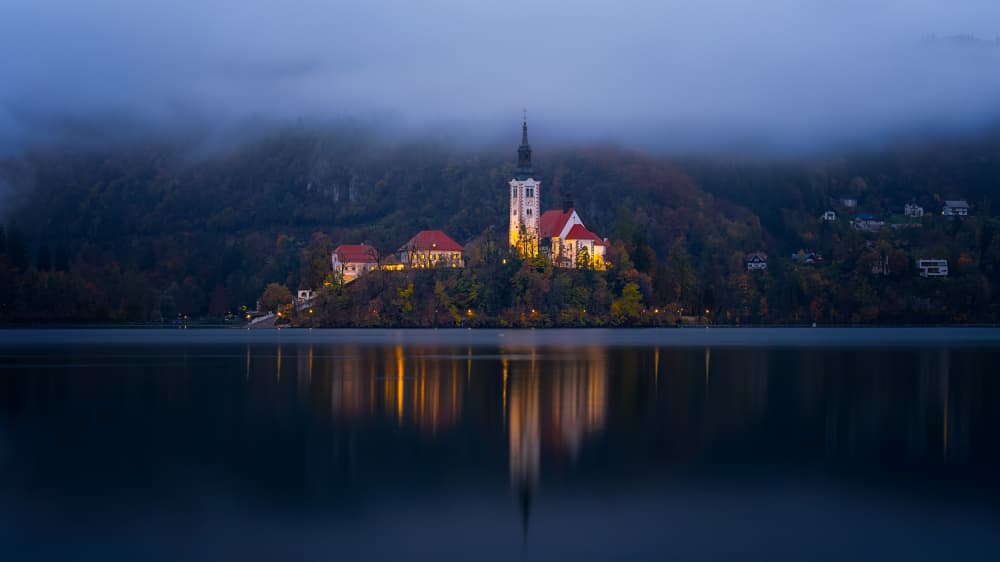 Bled Island Twilight by Hanping Xiao — canvas wall art