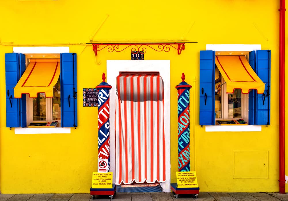 Colorful Burano Facade by Anette Ohlendorf — canvas wall art