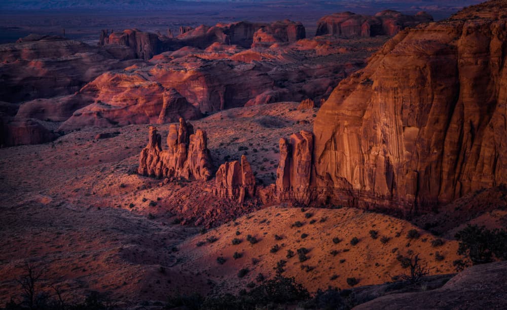 Desert Mesa Sunset by Chao Feng 天馬 — canvas wall art