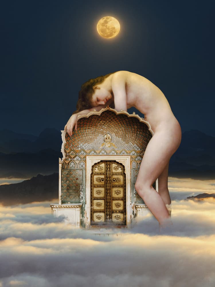 Moonlit Dream Door by Paste in Place — canvas wall art