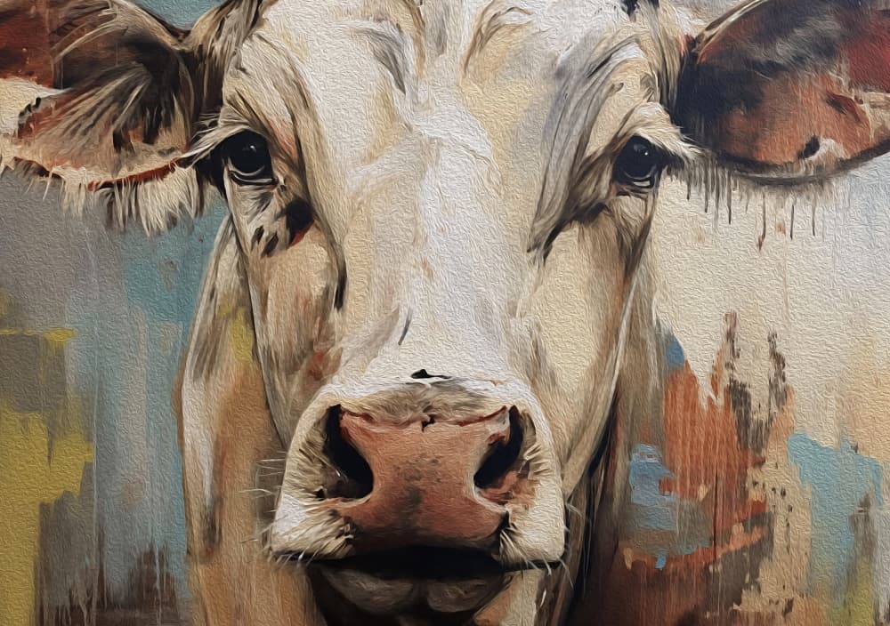Gentle Cow Gaze by Andreas Magnusson — canvas wall art