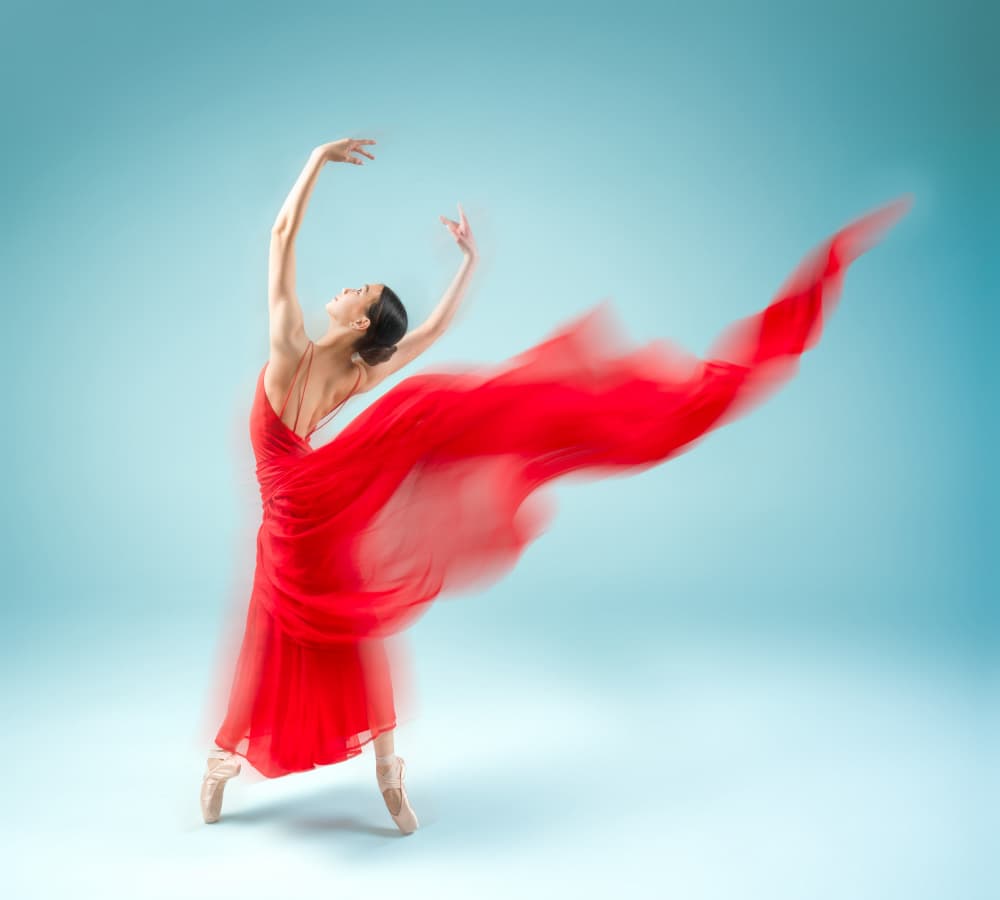 Graceful Red Dancer by Catherine Wang — canvas wall art