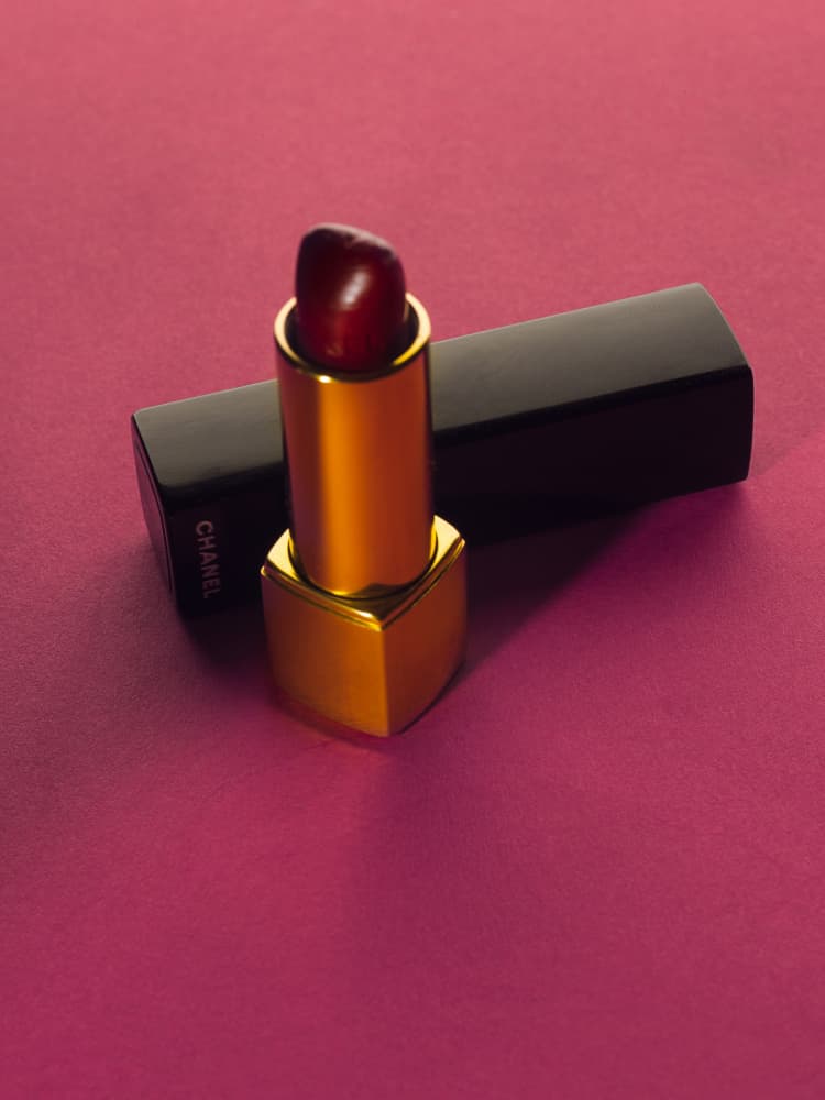Vibrant Red Lipstick by Thabiet Kamaldien — canvas wall art