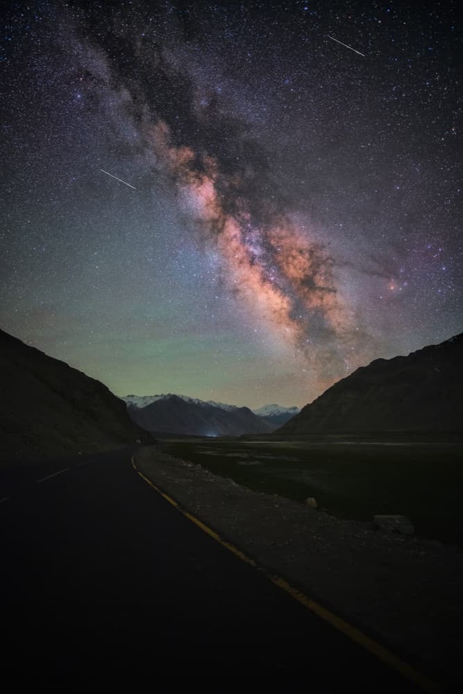 Milky Way Mountain Road by swapnil deshpande — canvas wall art