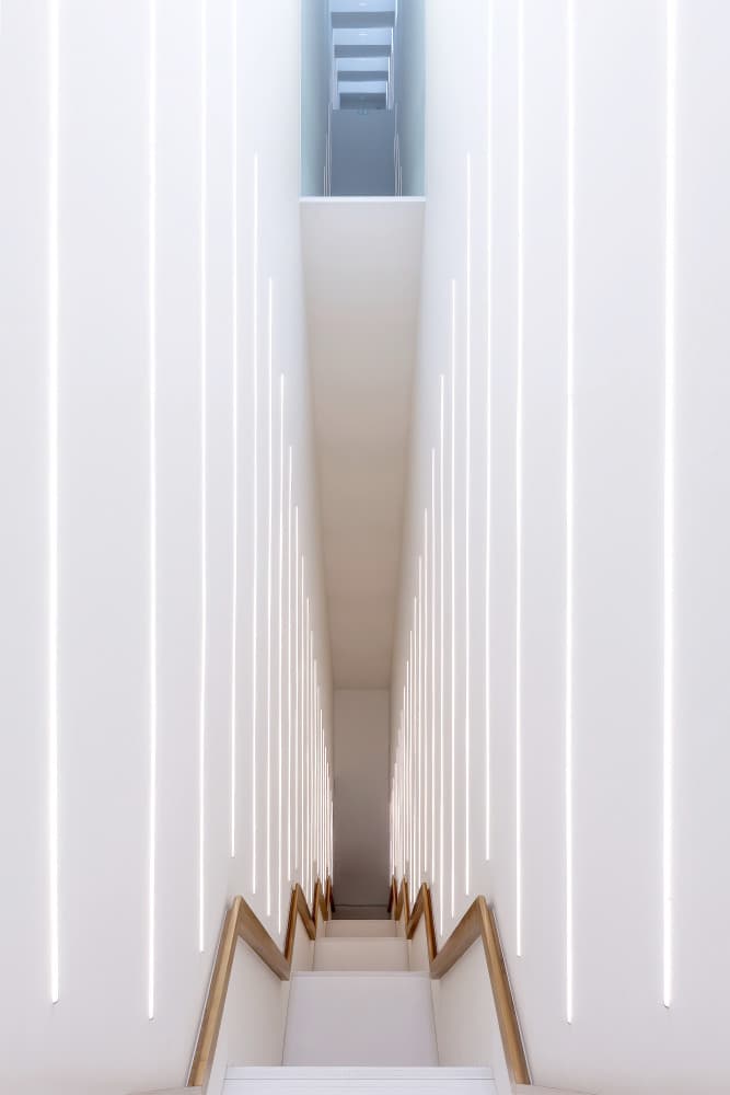 Minimalist Staircase Light by Wilma Wijers Smeets — canvas wall art