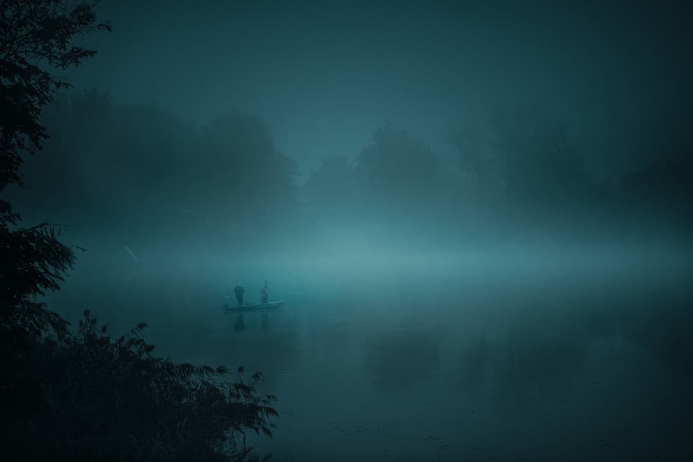 Deep Blue Morning Mist by Andrea Fraccaroli — canvas wall art