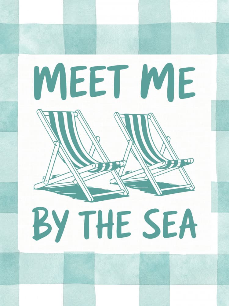 Meet Me By The Sea by Jolly and Dash — canvas wall art