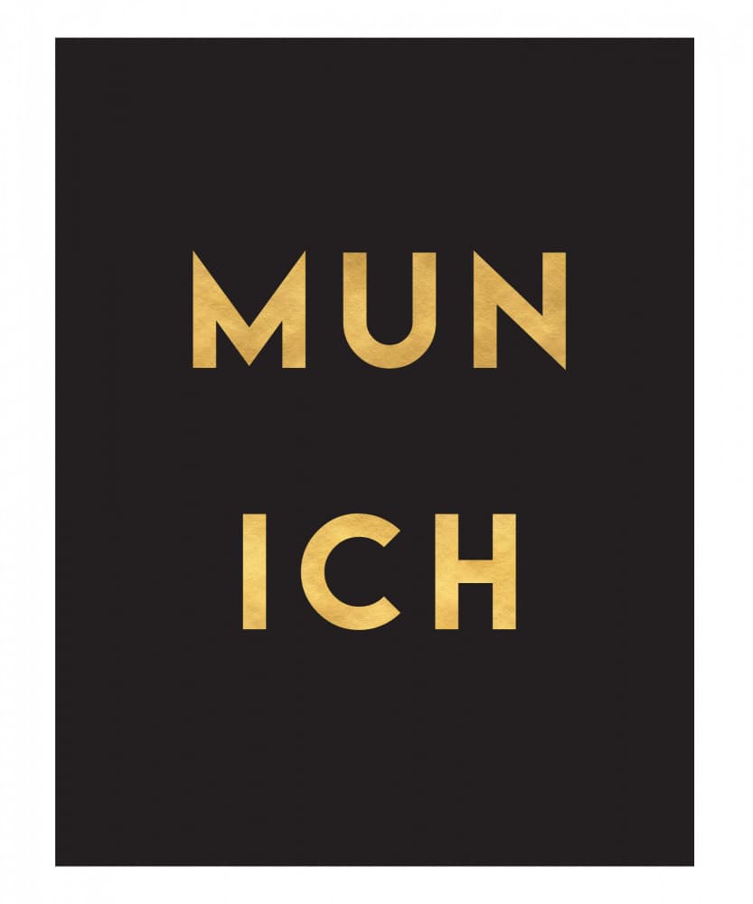Munich Gold Text by Emiliano Deificus — canvas wall art