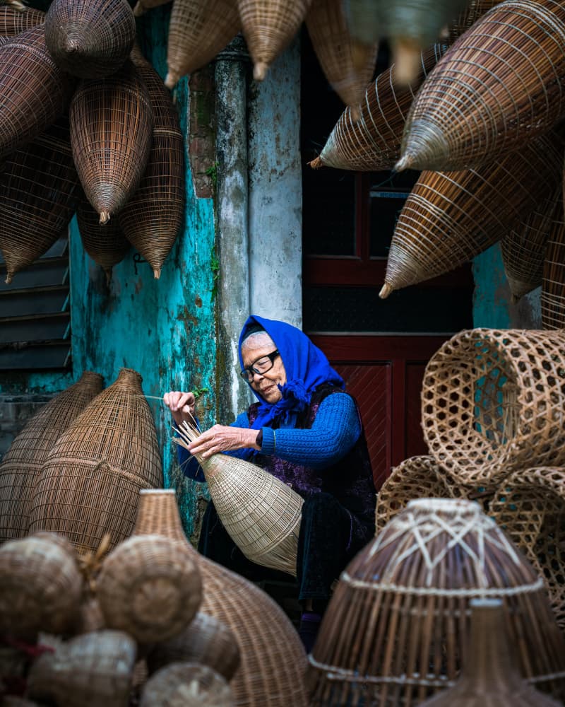 Artisan Basket Weaver by Vu van quan — canvas wall art