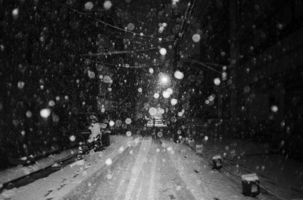 Snowy Winter Night by Swen MUN — canvas wall art
