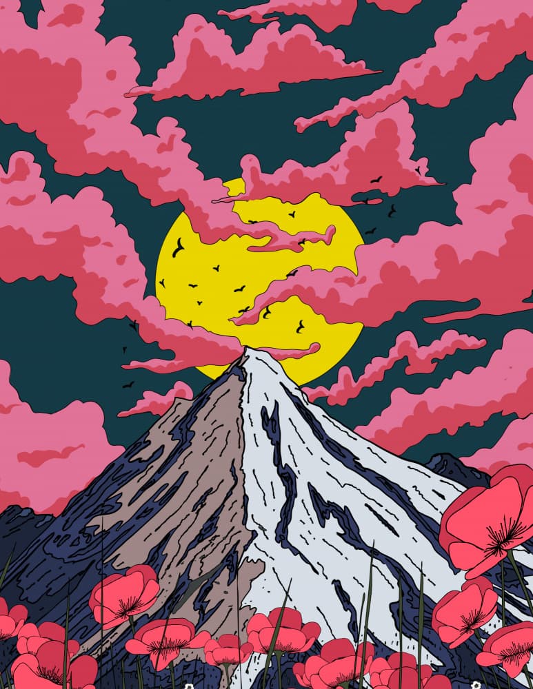 Vibrant Mountain Poppies by Nicholas — canvas wall art