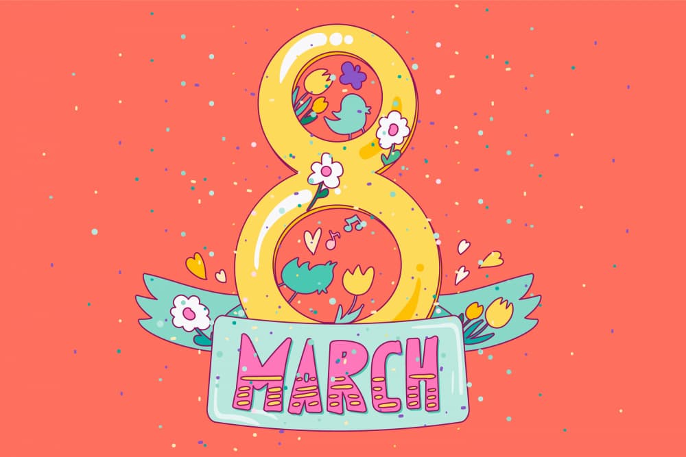 March 8 Floral Celebration by Marika Barsrsind — canvas wall art