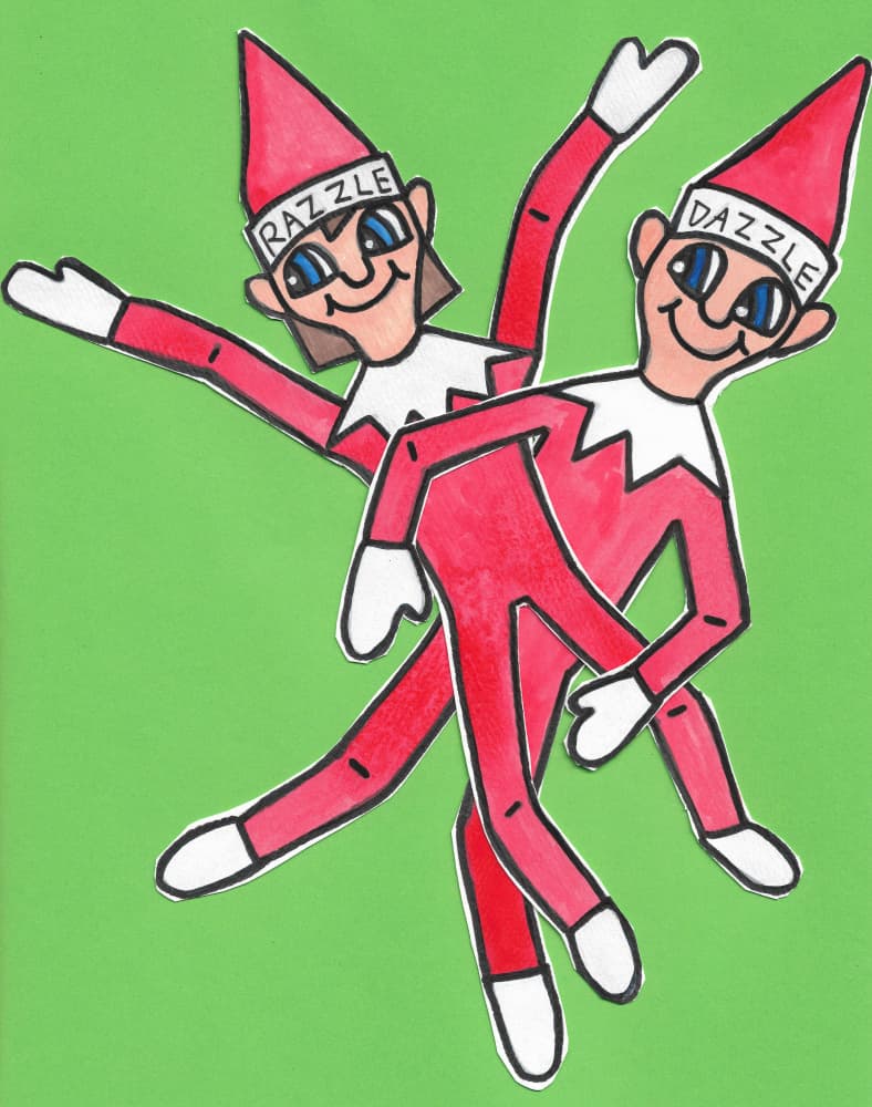 Playful Dancing Elves by Lerin Freyou — canvas wall art