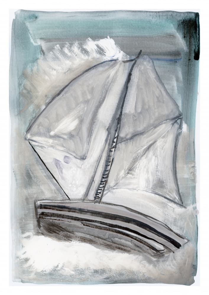 Abstract Sailing Journey by cartissi — canvas wall art