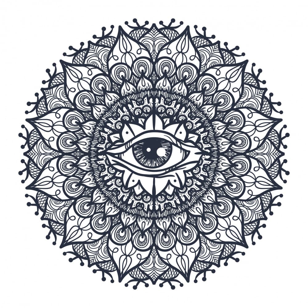 Mystic Third Eye Mandala by Marika Barsrsind — canvas wall art