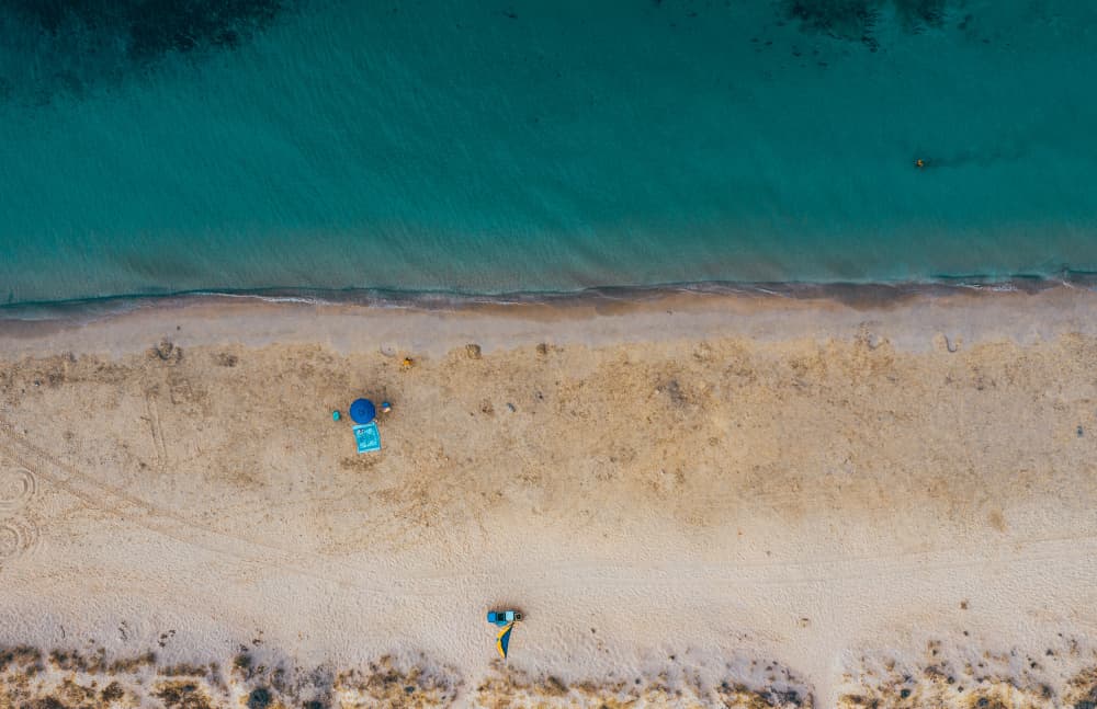 Turquoise Beach Aerial View by Carmine Chiriacò — canvas wall art