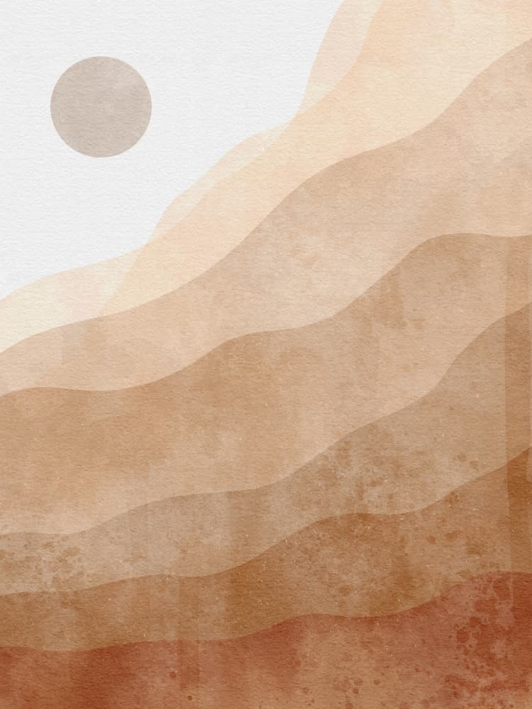 Layered Desert Sun by Marianne Bassil — canvas wall art