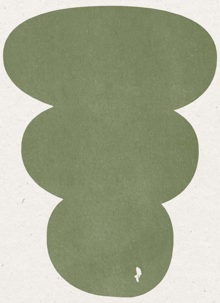 Greenery Simple Retro Shapes by THE MIUUS STUDIO — canvas wall art