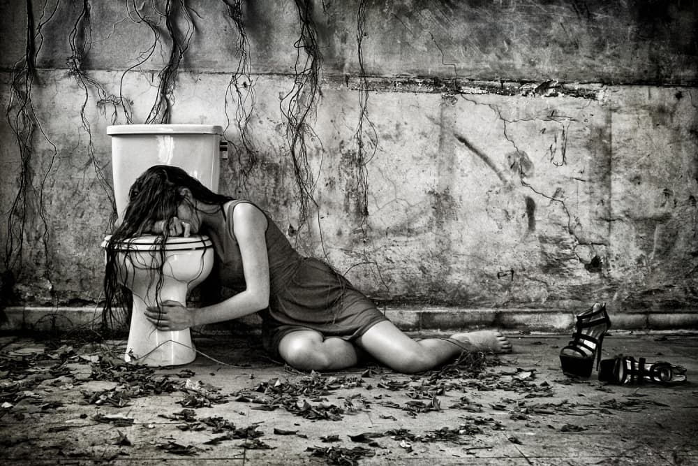 Woman In Despair by Joey Bangun — canvas wall art
