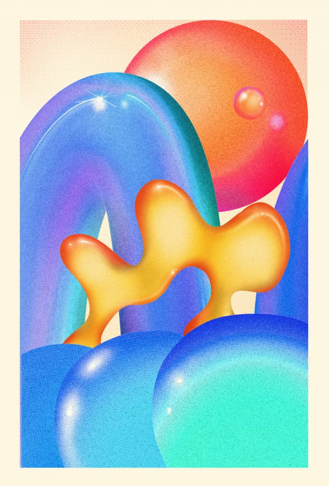 Colorful Fluid Shapes by The Art Concept — canvas wall art