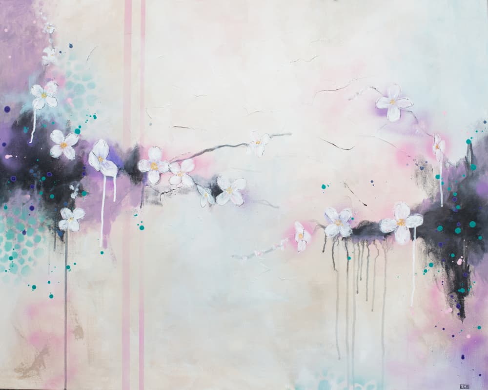 Soft Floral Abstract by Lillian Christiansson — canvas wall art