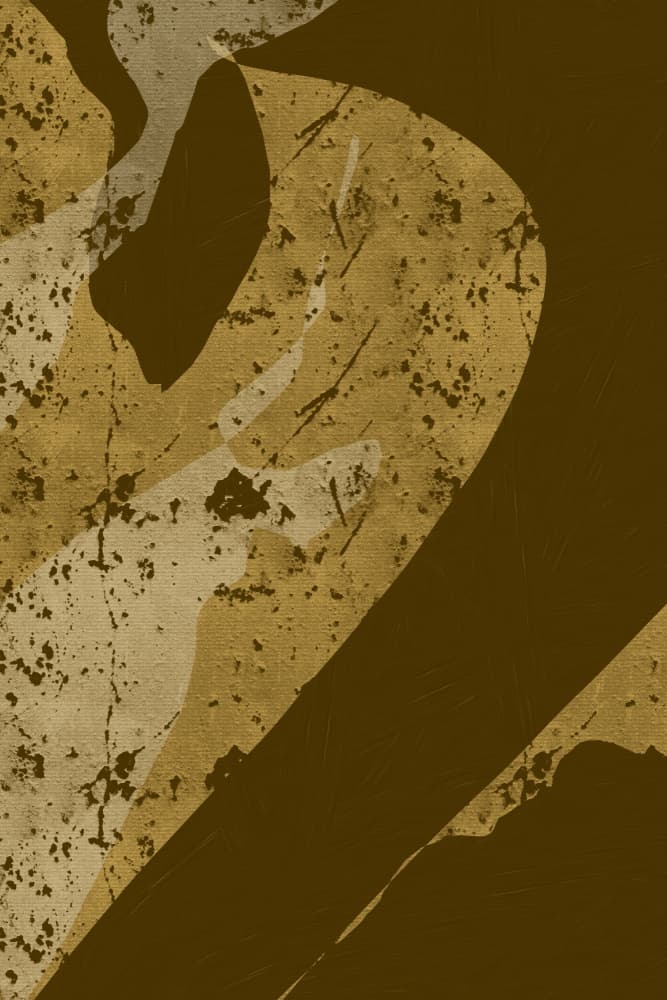 Earthy Golden Forms by Yuli Saputra — canvas wall art