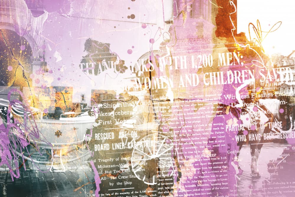 Historic Titanic Headlines by Rafal Kulik — canvas wall art