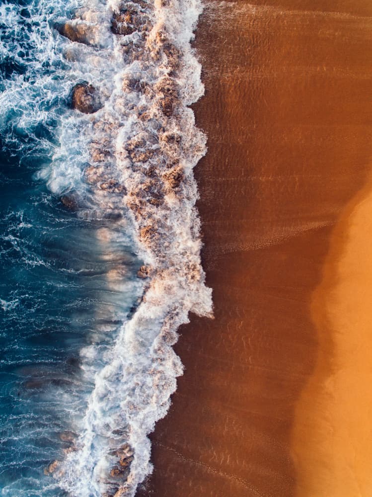 Golden Hour Waves by Javier Pardina — canvas wall art