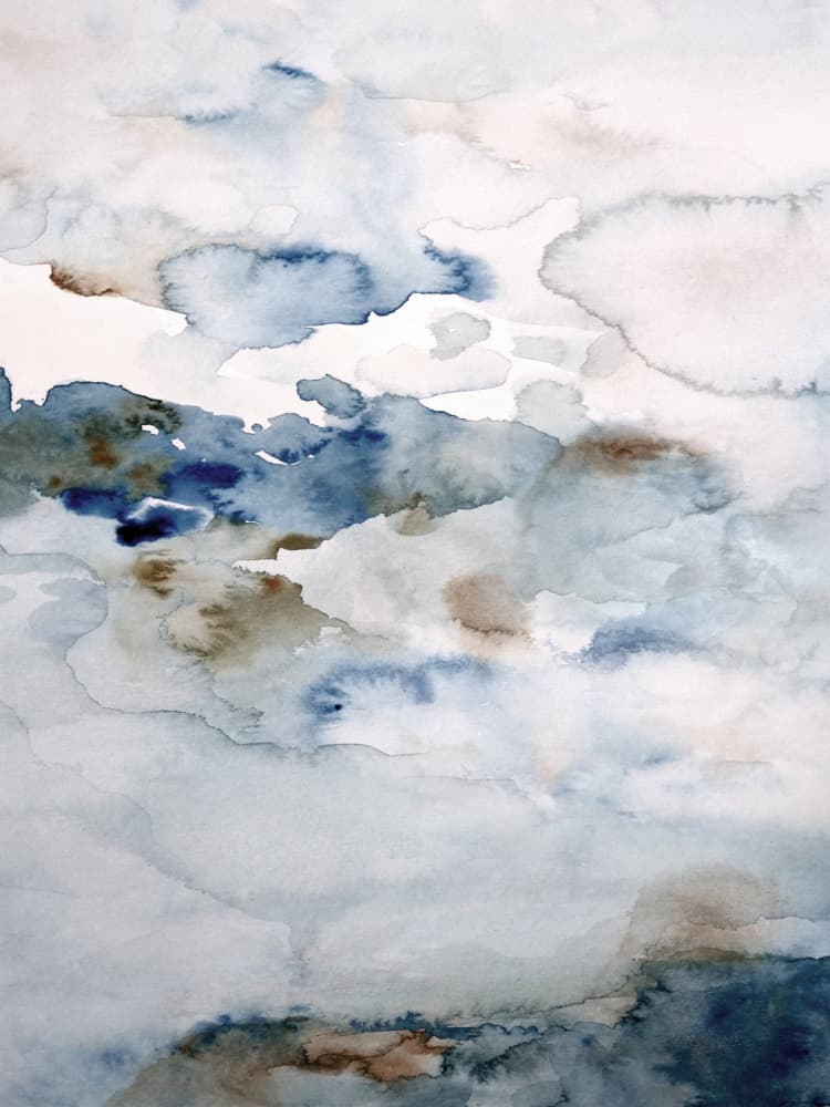 Serene Fluid Blues by Gemma Bardot — canvas wall art