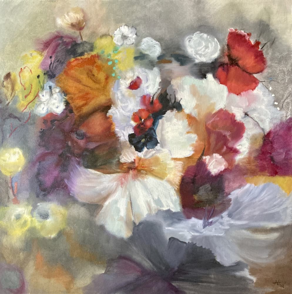 Vibrant Floral Abstract by Alexandra Higgins — canvas wall art