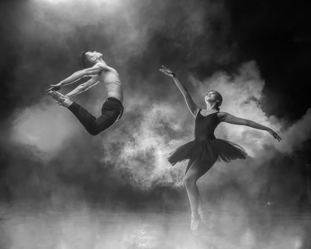 Dynamic Dance in Smoke by Magdalena Fifi — canvas wall art