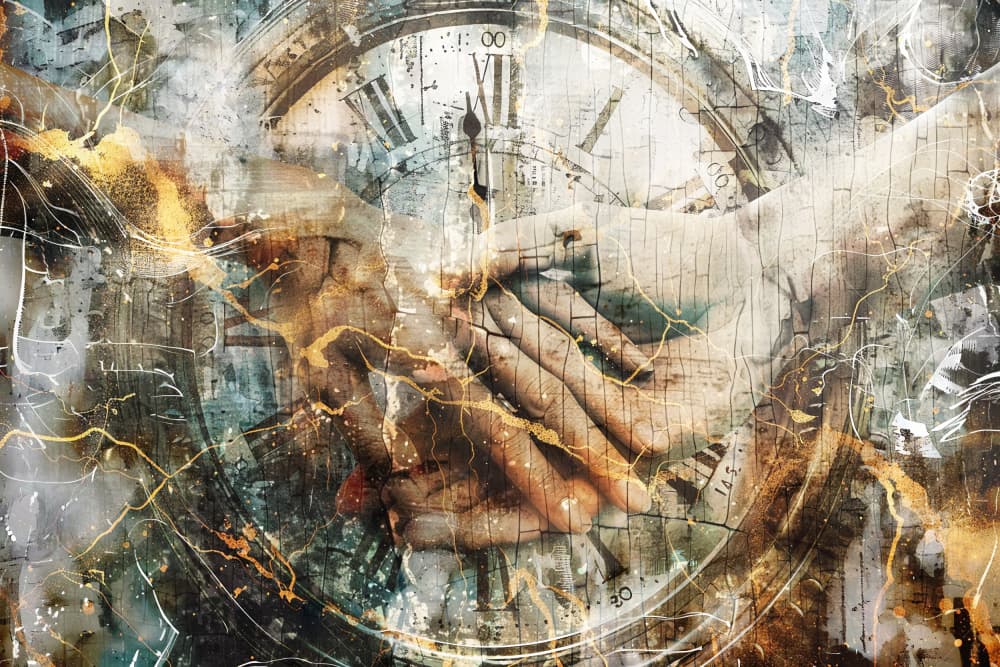 Golden Hands Of Time by Rafal Kulik — canvas wall art