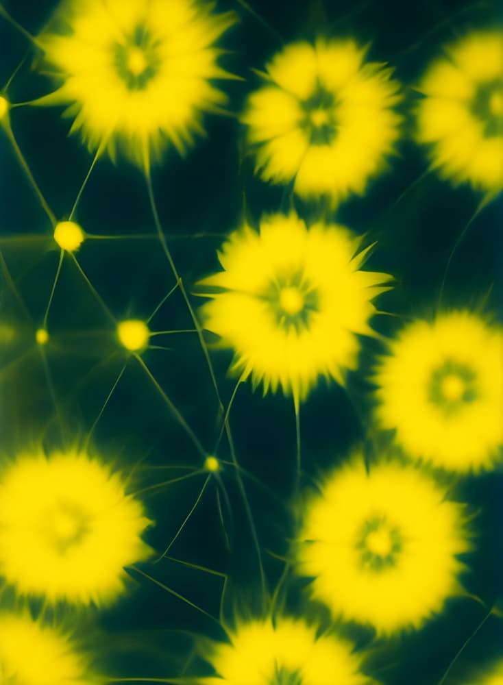 Vibrant Yellow Network by Cicero Spin — canvas wall art