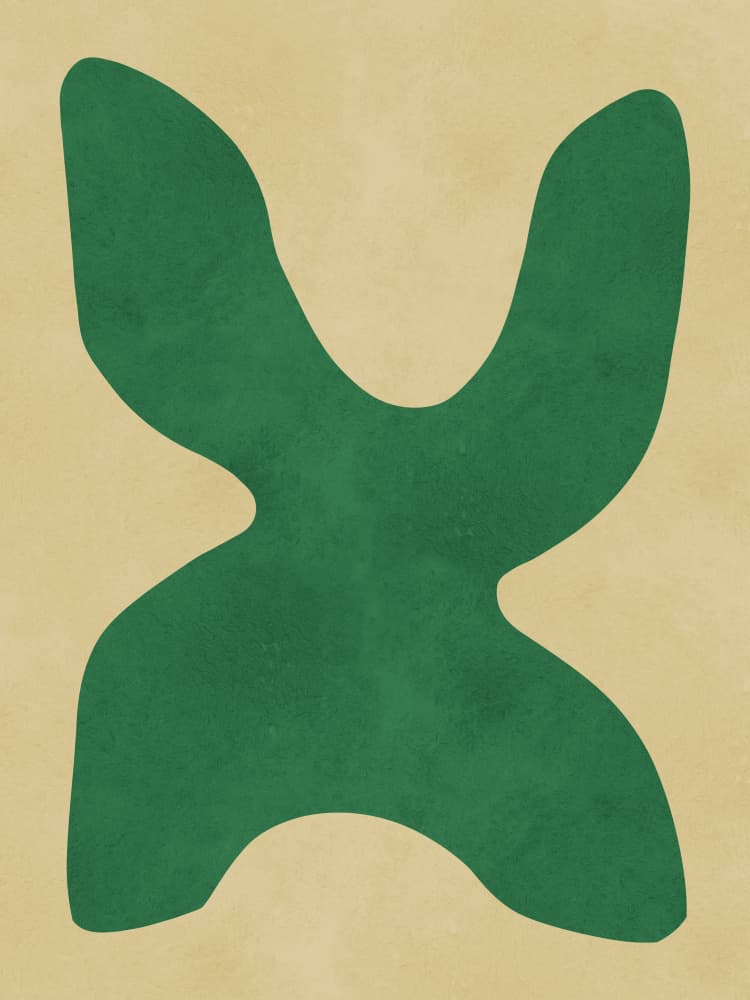 Organic Green Shape by Vitor Costa — canvas wall art