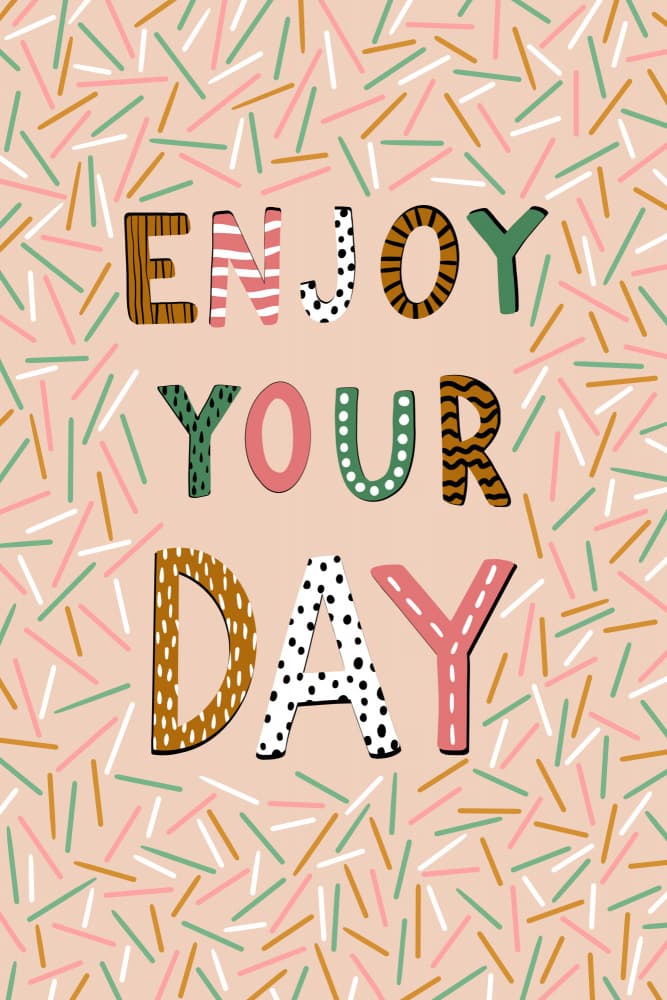 Enjoy Your Day Sprinkles by EMELIEmaria — canvas wall art