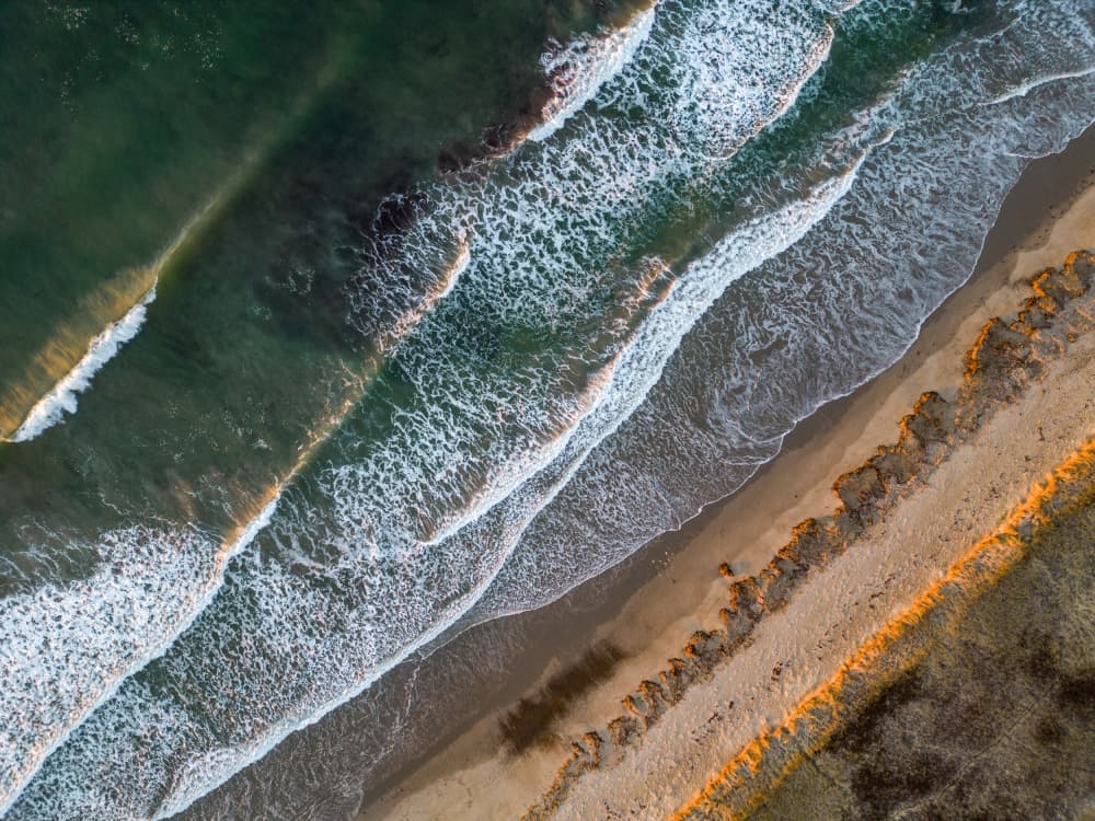 Aerial Ocean Waves by Ambar Saha — canvas wall art