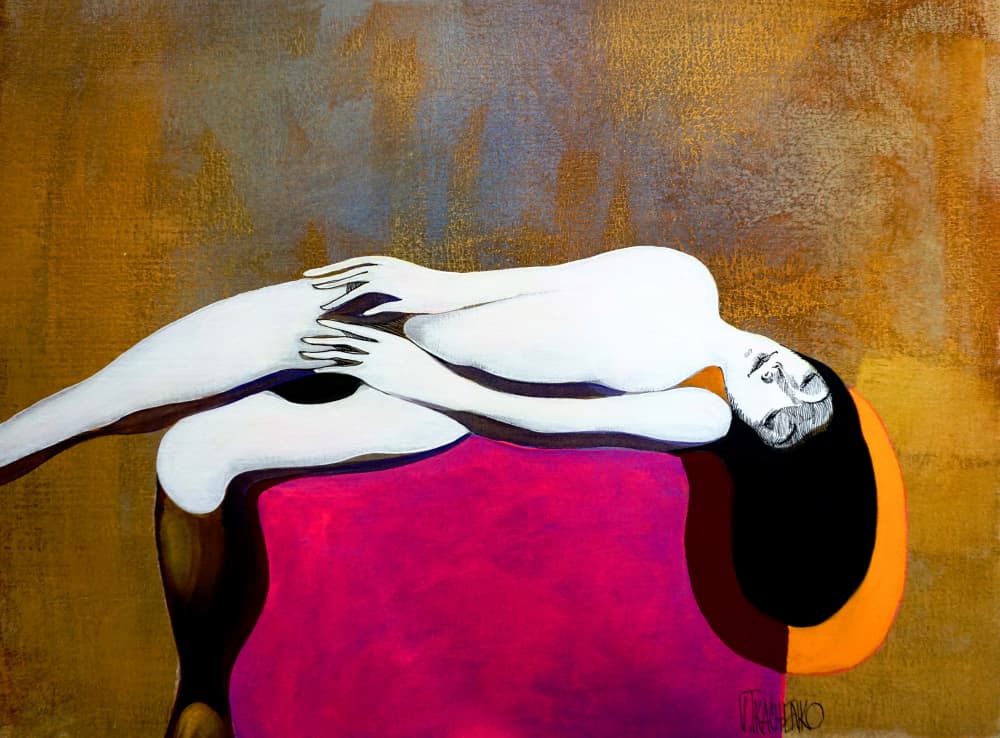 Elegant Reclining Figure by Victor Tkachenko — canvas wall art