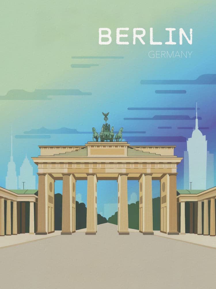 Brandenburg Gate Berlin by Andreas Magnusson — canvas wall art
