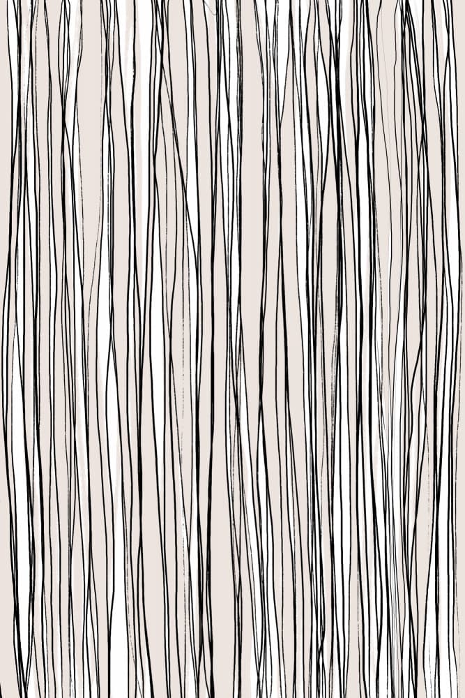 Black on Beige Lines by uplusmestudio — canvas wall art