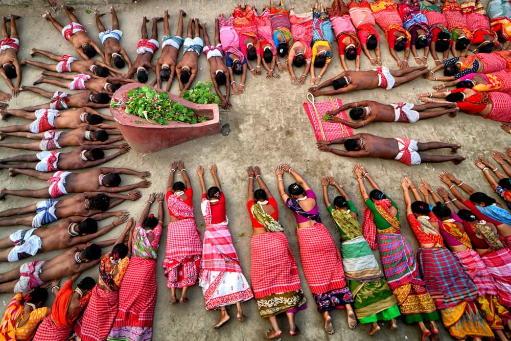 Indian Group Ceremony by Avishek Das — canvas wall art