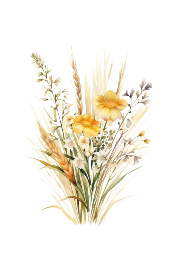 Wild Meadow Bouquet by Sally Ann Moss — canvas wall art