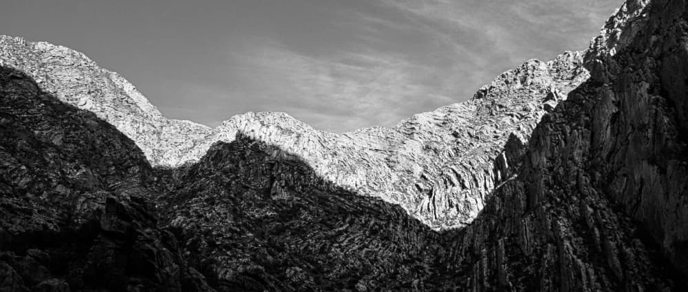 Dramatic Mountain Shadows by Claudi Lourens — canvas wall art
