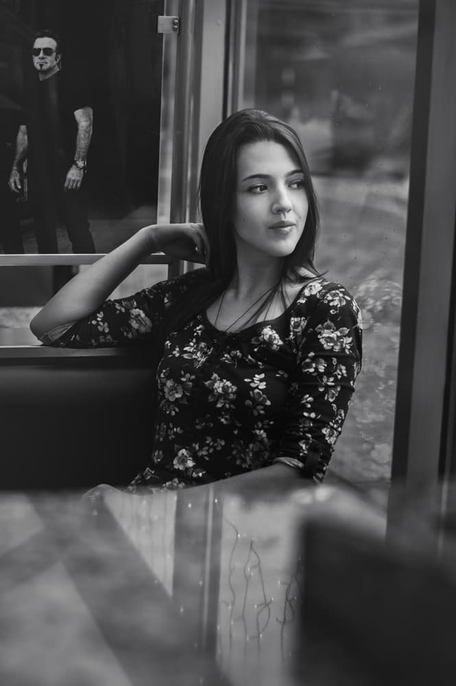 Pensive Girl at Window by Bobby Kostadinov — canvas wall art